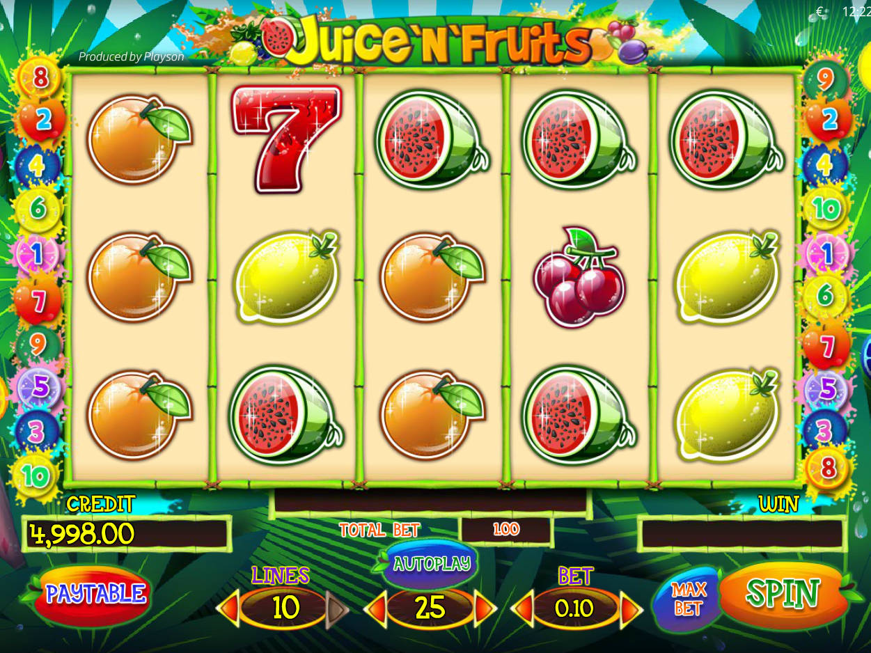 Casino Slots Juice And Fruits