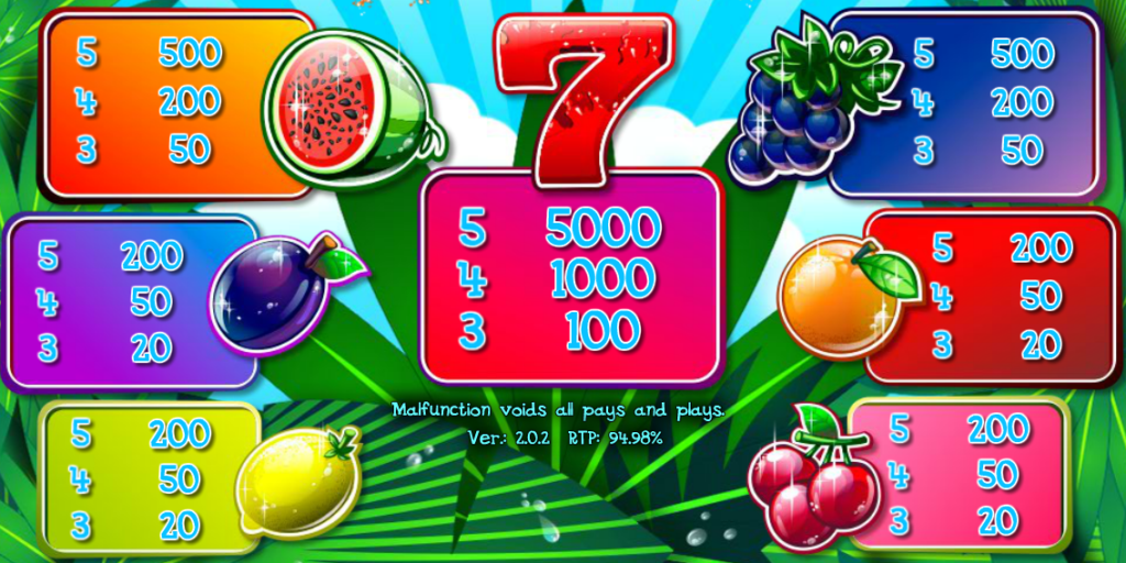 Online automat Juice'n'Fruits online 