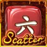 Scatter symbol z online automatu Caramel Dice 