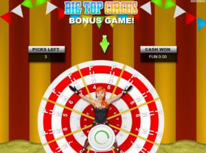 Bonusová hra z online automatu Big Top Circus
