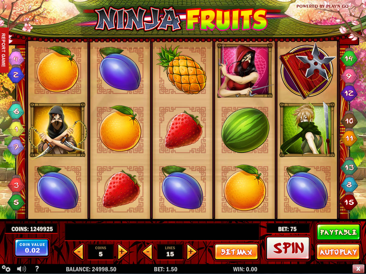 игровой автомат fruit ninja